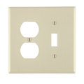 Leviton Wallplates 2 Gang 1 Tgle 1 Dup Recep Wlplt Mw La 80505-T